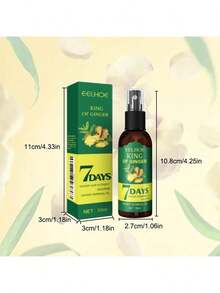 生姜护发油和生物素精华，7天头皮滋养按摩，适合所有发质，保湿 - 彩色 - 查看 4