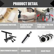 Executive Office Chair With Foot Rest High Back Office Chair Computer Gaming Chairs Big And Tall PU Leather Office Brown Computer Chair - White - View 7