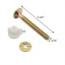 2 Pack Toilet Seat Screws Heavy Duty Hinge Bolts Screws With Plastic Nuts And Metal Washers Replacement For Top Mount Toilet Seat Hinges