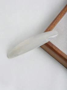 1 件装极简主义果冻纯色椭圆形一体式弹簧夹发夹，多功能发饰，适用于刘海、半马尾、发髻、爪夹、发夹、发夹、发夹、发夹