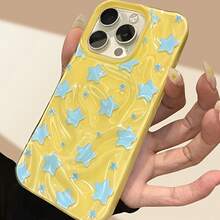 Funda para teléfono con pantalla completa de estrellas azules, diseño brillante con efecto meteorito arrugado, resistente a golpes. Compatible con phone 16 Pro, 15, 14 Plus, 13, 12 y 11. Un regalo perfecto para Año Nuevo, Pascua, Halloween o para regalar a amigos y familiares. - Blanco - Ver 3
