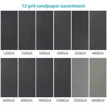 36 PCS Sand Paper, Wet Dry Sand Paper Variety Pack Sandpaper 12 Grits Assorted Wood Metal Sanding, 120/150/180/240/320/400/600/800/1000/1500/2500/Grit - 1 - View 3