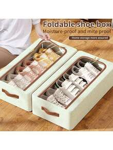 1 件米色可见鞋子收纳盒，大容量免安装鞋子收纳盒，多功能可折叠加厚钢架床下衣物收纳盒连衣裙裤子鞋子牛仔裤靴子裙子卧室,收纳盒,收纳盒,家居收纳,白色 T 恤女士,黑色裤子女士,女士冬装,连衣裙,女士冬装,优雅女士连衣裙,女士白衬衫,长袖,女士白色连体裤,女士春装,女士春装,春季,春装,极简主义,夏季上衣 - 彩色 - 查看 10