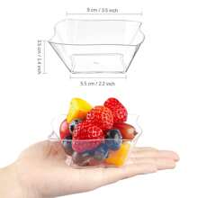 Disposable Plastic Mousse Dessert Cup, 4-Compartment Plates, Sauce Dish, Cake And Dessert Tray