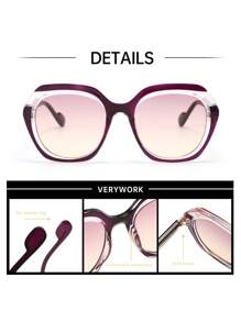 Verywork 1/2 Pairs Women's Plastic Geometric Small Frame Classic Elegant Modern Minimalist Fashion Glasses, Suitable For Street Style, Tropical Beach Vacation, Dates, And Ideal Accessory For All Face Shapes, Also Great For Summer Beach, Outdoor Activities, Travel, College/Campus Style, And Back-To-School Season