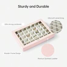 Cosmetic Storage Box & Rack - Set di 3 rosa - Visualizzare 5