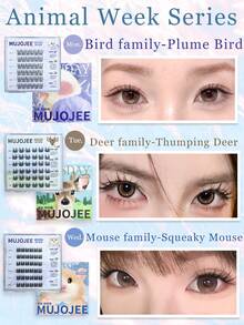 7 serie di ciglie finte a tema animali, serie topo carine e divertenti, serie uccello fresche e giocose, serie volpe affascinanti come la seta, ecc. Ciuffetti di ciglie, grappoli di ciglie, ciglie individuali, ciglie finte