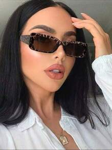 1 件女士时尚黑色方形框架眼镜沙滩配饰女士眼镜太阳镜基本款秋冬女士服装商务休闲礼物适合夏季海滩度假、户外、旅行 - 黑色 - 查看 10