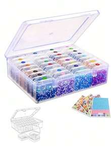 1 Set Of 30 Grid Storage Box Set, Diamond Painting Accessories Storage Container, DIY Handicraft Tools Jewelry Bead Mini Storage Box, Art Supplies And Gifts For Diamond Painting Enthusiasts - Multicolor - View 7