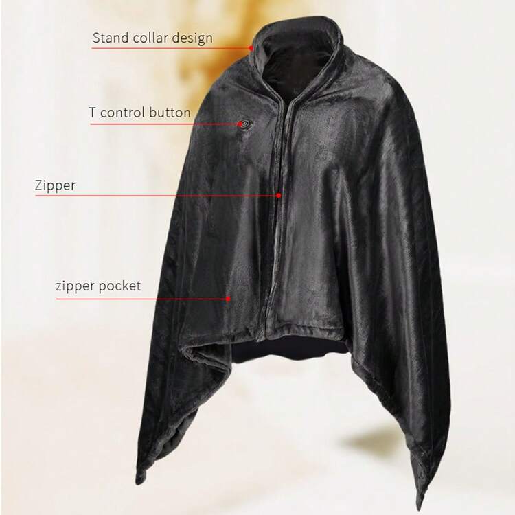 1 件 + USB 插头 + 披肩电热毯 + 3 档温度控制 + USB 供电加热毯 + 保冷 + 办公室腿套保暖毯 + 加热保暖毯 + 柔软舒适亲肤表面 + 在寒冷天气为您提供温暖 - 灰色 - 查看 9