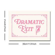 1pc Unframed Dramatic Exit Above Door Sign Poster Horizontal Vintage Wall Art Canvas Print Minimalist Girly Room Doorway Entryway Decor Quirky Goodbye Painting For Apartment,Dorm,Living Room,Modern Home Decoration