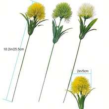 2/4/6/8/10pcs Simulated Ball Chrysanthemum Dandelion Simulated Dandelion Ball Artificial Flower Bouquet Wedding Party Home Desktop Decoration - Multicolor - View 2