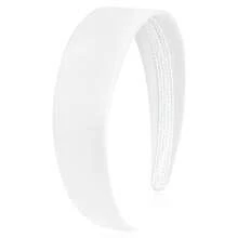 Wecoe Brown Satin Headband Women 1.6 Inch Wide Silk Headband Non Slip Fashion Neutral Colors Plain Hair Band DIY Holiday Hair Accessories For Women Girls Diademas Para Mujer Gifts - Matte White - 查看 12