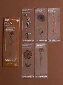 5pcs Nature Plants Bookmarks for Books Transparent Thin PET Page Marker Unique Reading Gift