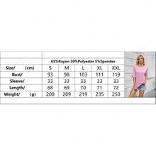 YESFASHION Womens 3/4 Length Sleeve Tops Loose Fit Casual Crew Neck Pleated Shirts Ruffle Tunic Blouses Dark Green - 墨綠色 - 查看 7