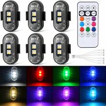 4PCS Wireless LED Strobe Lights With Remote Control, 8 Colors Rechargeable LED Lights Anti-Collision Led Emergency Warning Lights For Car Motorcycle Bike Drone Aircraft - 6pcs - View 3