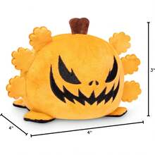 TeeTurtle - The Original Reversible Axolotl Plushie - Black + Pumpkin - Cute Sensory Fidget Stuffed Animals That Show Your Mood - Perfect For Halloween! - Axolotl nhuộm màu tím - Xem 8