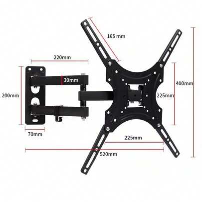 Soporte TV X-400 para 32-55 Pulgadas ajustable y fácil de instalar brazo articulado pared VESA 400x300 montaje robusto salas dormitorios