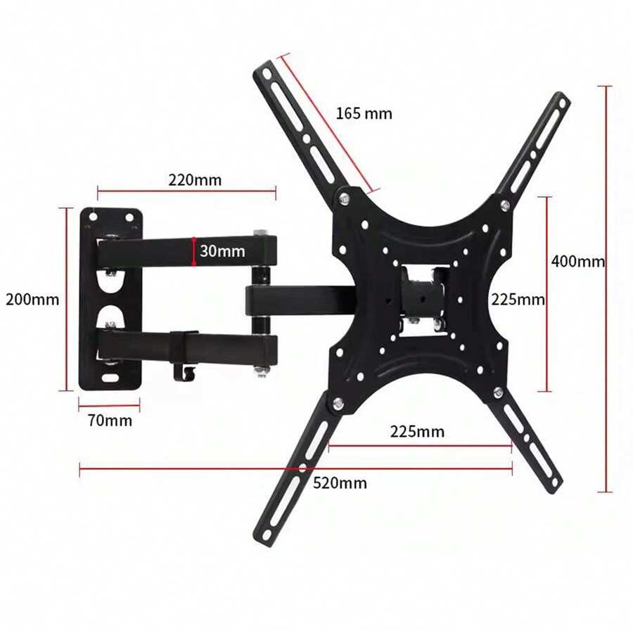 Soporte TV X-400 para 32-55 Pulgadas ajustable y fácil de instalar brazo articulado pared VESA 400x300 montaje robusto salas dormitorios
