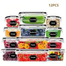 3/10/24件冰箱储物容器套装，材质，微波炉和洗碗机适用，款式随机