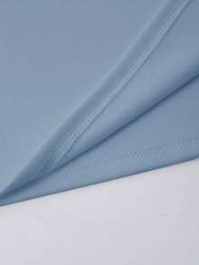 Men's Casual Sword & Cherry Blossom Graphic Print Loose Fit Round Neck T-Shirt, Blue - Dusty Blue - View 5