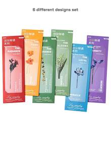 5pcs Nature Plants Bookmarks for Books Transparent Thin PET Page Marker Unique Reading Gift