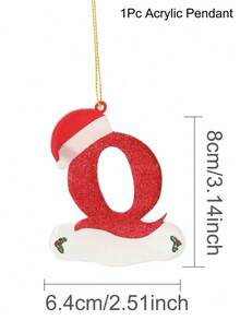 1pc Christmas Tree Decoration Letter Pendant 26 Letters Acrylic Pendant Xmas New Year Decor Ornament Home Holiday,Christmas Tree Ornaments For Ornament Personalized,Christmas