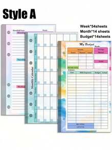 82 Sheets Budget Planner Refill With Binder Pocket, Rulers, And 6-Hole Loose Leaf Paper - Monthly And Weekly Pages Included Back To School