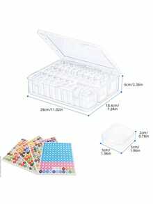 1 Set Of 30 Grid Storage Box Set, Diamond Painting Accessories Storage Container, DIY Handicraft Tools Jewelry Bead Mini Storage Box, Art Supplies And Gifts For Diamond Painting Enthusiasts - Multicolor - View 8