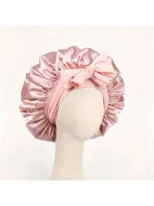 1/2pcs Luxurious Satin & Silk Bonnet For Sleeping - Adjustable Comfort Fit With Tie Band - Unisex Night Hair Protection For Men & Women Home Bathroom Decor Spring Summer Autumn Winter