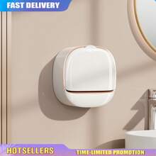 豪华壁挂式带盖皂架,高端排水皂架,防水皂盒收纳,适用于浴室、淋浴间、旅行、学校宿舍,简易皂架,洗漱用品,浴室挂件,浴室收纳架,开学季用品,居家生活用品 - 彩色 - 查看 23