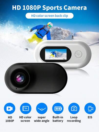 AXNEN Portable Action Camera, High-Definition 1080P Mini Camera, 0.96 Inch Screen, Wearable Safety Camera, With EIS Stable Night Vision (Non WiFi) Audio And Video Recorder, Suitable ForT Ravel, Sports, Vlog, Car Sports, Home Outdoor Use