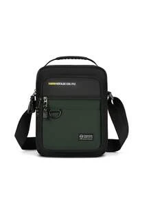 1pc New Vertical Nylon Material Multi-Layer Zipper Closure Adjustable Shoulder Strap Casual Daily Business Men Messenger Bag, Suitable For Commuting, Work, Business Meetings Canvas Tote Bag - Multicolor - View 14