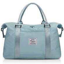 Travel Duffle Bag Large Sports Gym Bag Carry On Bag Waterproof Shoulder Weekender Bag Overnight Bags For Women Lightweight Gym Tote Bag Luggage Bag Hospital Bag Duffel Bag With Wet Pocket - Màu xanh lam - Xem 1