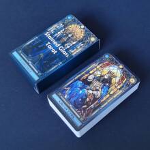 78 piezas Baraja de Cartas de Tarot de Vidrio Teñido, Juego de Cartas de Tarot para Adivinación, Fiesta, Regalo de Vacaciones - Multicolor - Ver 3