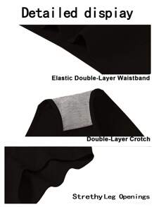 5件高腰产后无缝纯色内裤，简约时尚，适合日常穿着或运动