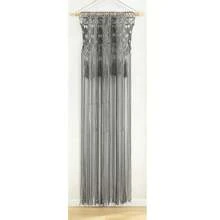 LUSH DECOR Boho Macrame Tassel Cotton Window Curtain/RoomDivider/WeddingBackdrop/WallDecor Neutral Single 40X84 Halloween-Fall Decor-Room Decor - Gray - 查看 8