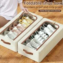 1 件米色可见鞋子收纳盒，大容量免安装鞋子收纳盒，多功能可折叠加厚钢架床下衣物收纳盒连衣裙裤子鞋子牛仔裤靴子裙子卧室,收纳盒,收纳盒,家居收纳,白色 T 恤女士,黑色裤子女士,女士冬装,连衣裙,女士冬装,优雅女士连衣裙,女士白衬衫,长袖,女士白色连体裤,女士春装,女士春装,春季,春装,极简主义,夏季上衣 - 彩色 - 查看 1