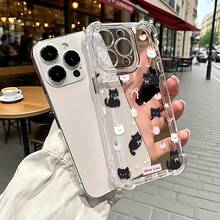 Add A Calm And Nature-Inspired Touch To Your Phone With This Transparent TPU Case Featuring Mysterious Black Cat Illustrations. Made From Durable, Scratch-Resistant Material With Soft Edges For Easy Grip. Reinforced Corners Help Protect Your Device From Daily Drops And Bumps. Compatible With X, 11, 12, 13, 14, 15, 16 Series And Most  Models - 無色 - 查看 1