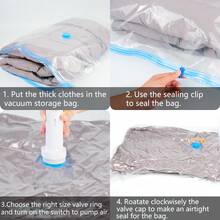 JINER 1 pièce Pompe à air électrique pour sacs de rangement sous vide, pompe de sac de rangement sous vide pour compression de couettes, couvertures, vêtements, cadeaux de Noël, sacs non inclus - Blanc - Voir 7