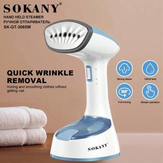  SOKANY 3065 Multi-Functional Household Steam Iron, 1470W High Power, Fast Heating, 120ml Large Capacity, 360° Ironing (Foldable), LED Indicator Light, Easy To Iron Collars, Buttons And Small Areas, Suitable For Home And Business Use