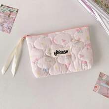 Cartoon Bear Quilted Coin Purse, Cute Mini Makeup Pouch, Bluetooth Earphone Case, Multi-Function Portable Coin Wallet - Multicolor - View 6