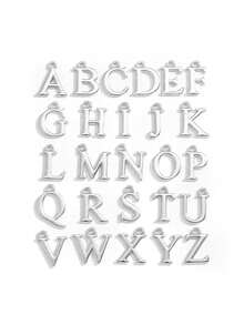 26 件字母串饰，首字母 A-Z 圆形双面珐琅字母串饰吊坠珠，适用于 DIY 个性化珠宝制作配件 - 彩色 - 查看 6