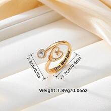 1 pieza Anillo de aleación de moda nuevo, inspirado en el diseño del estetoscopio médico, accesorio elegante - Multicolor - Ver 7