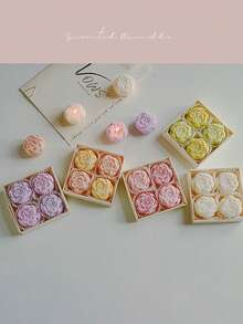 Bộ 4 cái/Hộp, Nến thơm hoa hồng mới, Nến thơm sáp đậu nành thủ công, Nến không khói, Quà tặng sinh nhật, Quà tặng tân gia, Nến hoa hồng, Nến mini, Dùng để trang trí nhà cửa, Trang trí phòng, Trang trí bàn ăn, Ngày lễ, Trang trí tiệc tùng, Trang trí đáng yêu, Đám cưới, Quà tặng ngày lễ tình nhân, Quà sinh nhật, Trang trí Giáng sinh, Trang trí Giáng sinh, Quà tặng Giáng sinh, Trang trí phòng (1 hộp 4 cái, 2 hộp 8 cái, 2 màu ngẫu nhiên) - Nhiều màu - Xem 8