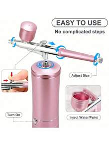 1 套 0.3 毫米单动喷枪，带 10CC 金属杯，适用于模型蛋糕美甲工艺品蛋糕的扳机喷枪，兼容大多数喷枪压缩机工具 - 彩色 - 查看 8