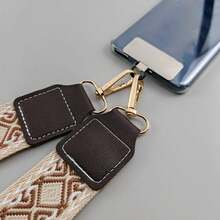 Correa de teléfono móvil cruzada con cremallera de junta universal, billetera ajustable, correa de teléfono celular para bolsos de mujer, estuche para auriculares - Marrón - Ver 3