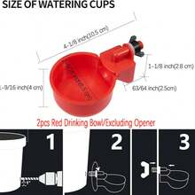 DIY Automatic Poultry Feeder Kit, Including 4 Plugs And 1 Hole Saw, Weather-Resistant Reusable Gravity Chicken Feeder Set For Buckets, Drums, Boxes, Troughs