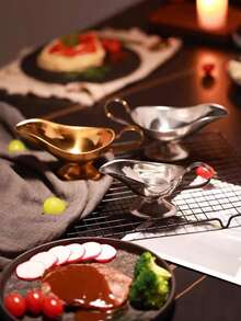 1/2/3件不锈钢酱汁船牛排黑胡椒酱汁桶安士杯酱汁杯