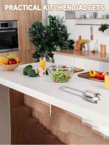 1pc Stainless Steel Fruit & Vegetable Corer, Fruit & Vegetable Core Puller, Bitter Melon Cucumber Green Pepper Apple Sydney Pear Cored Fruit Cutter, Red Bell Pepper Seed Remover, Universal Kitchen Gadget Compatible With Apple, Pear, Tomato, Pepper - Durable & Easy To Use